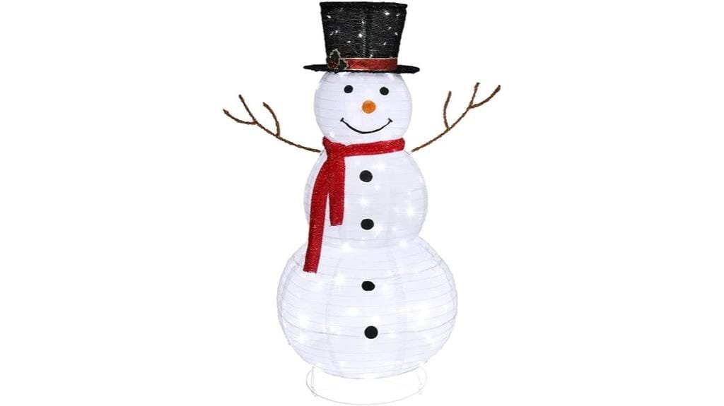 lighted snowman outdoor decoration