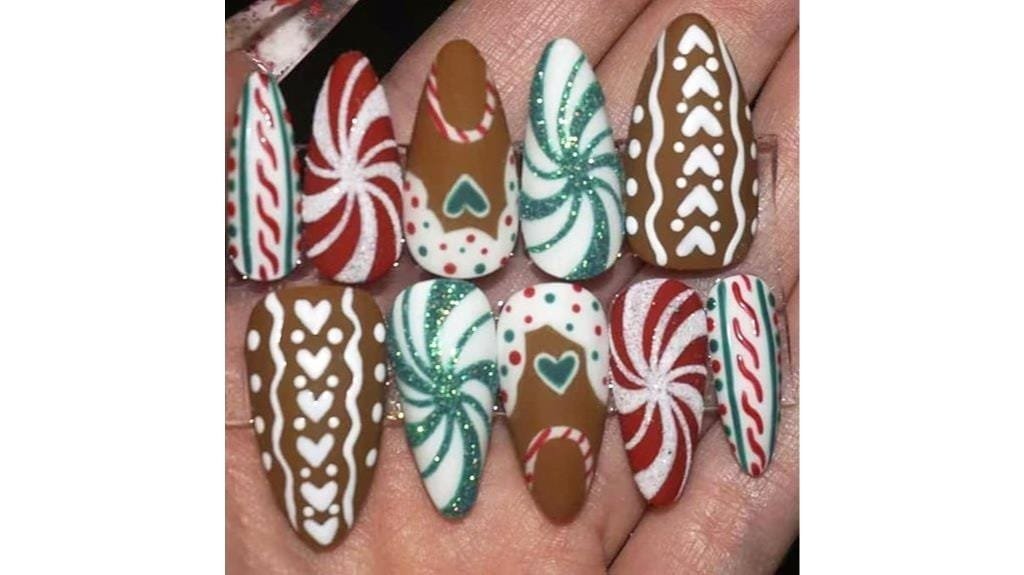medium almond press on nails