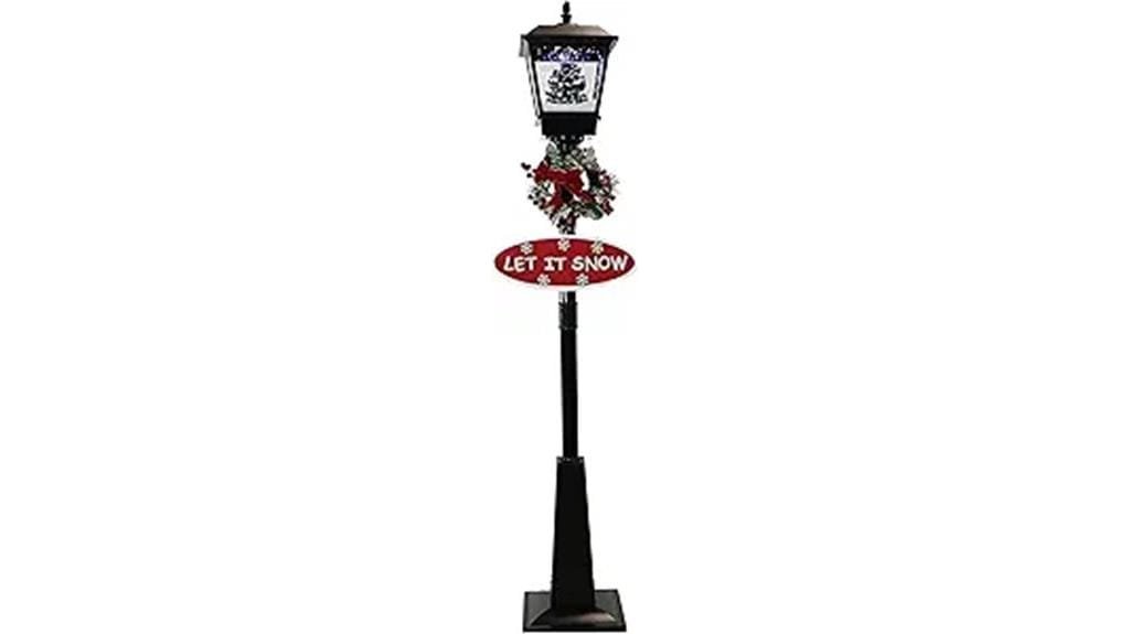 musical snowy christmas lamp