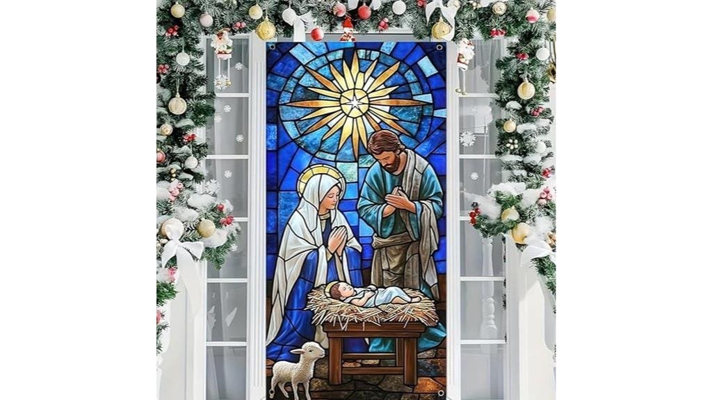 nativity scene door banner