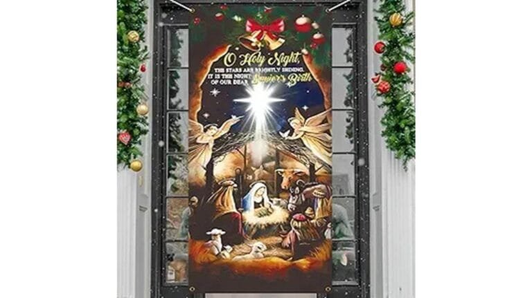 nativity scene door cover