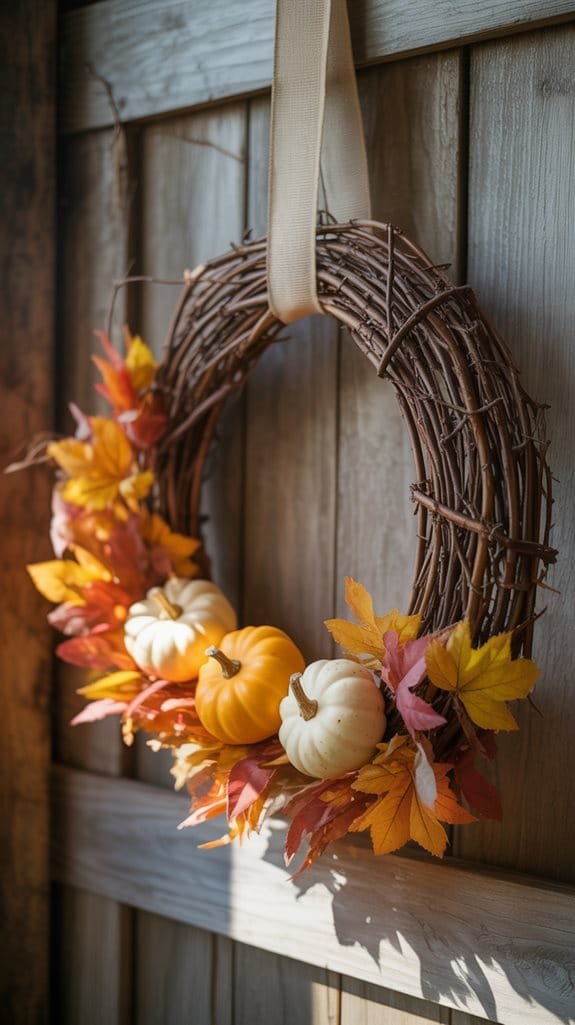 natural branch wreath crafting