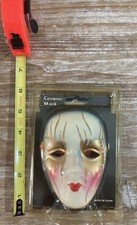 New Vintage Porcelain Ceramic Wall Hanging Masquerade Face Mask 4.5”