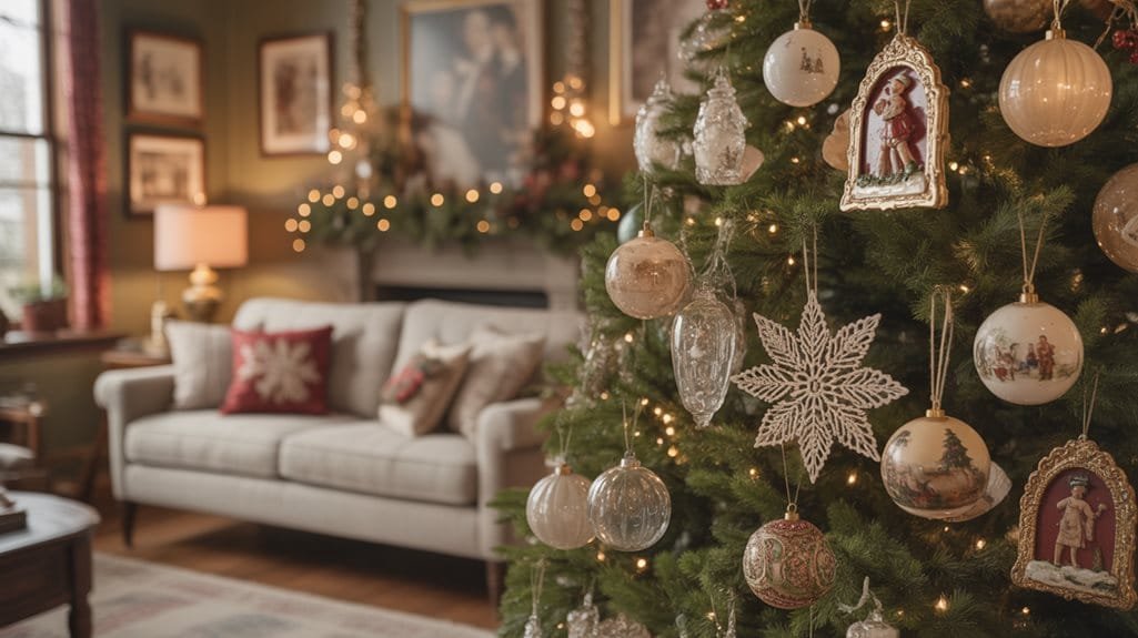 nostalgic vintage ornament displays