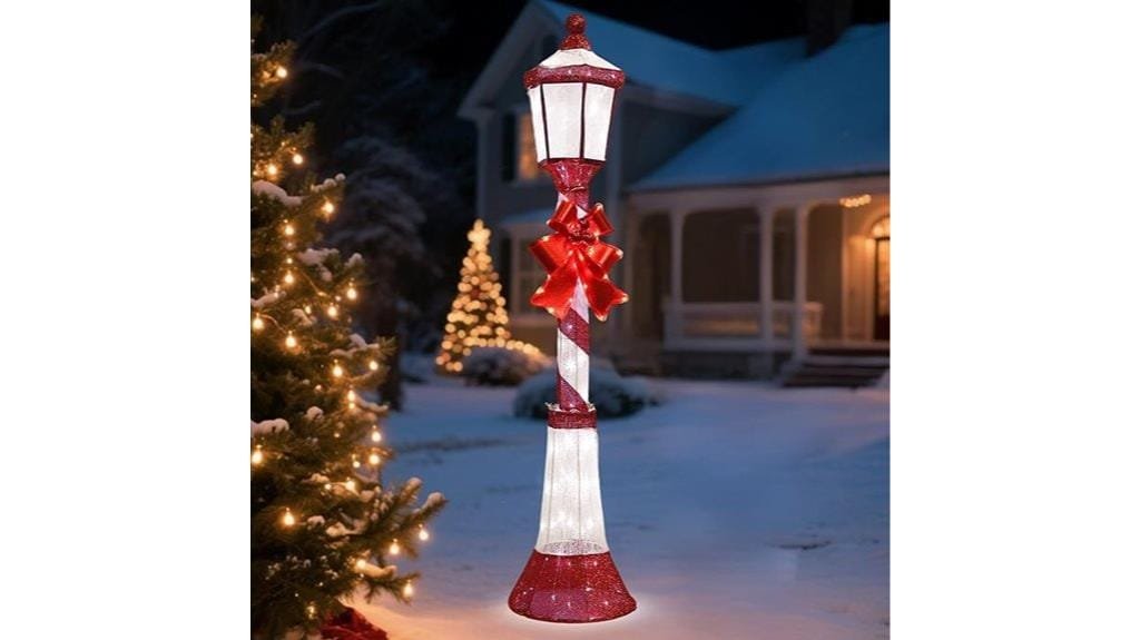 outdoor christmas lamp post