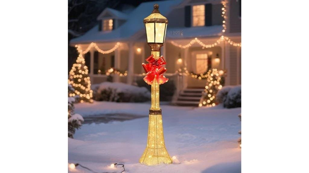 outdoor christmas lamp post