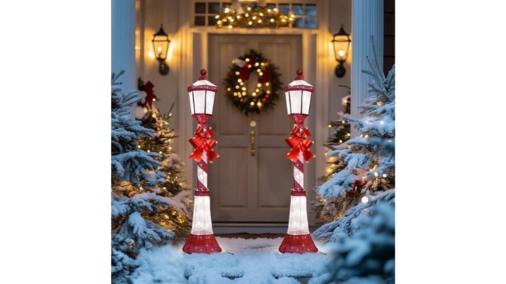 outdoor christmas lamp posts