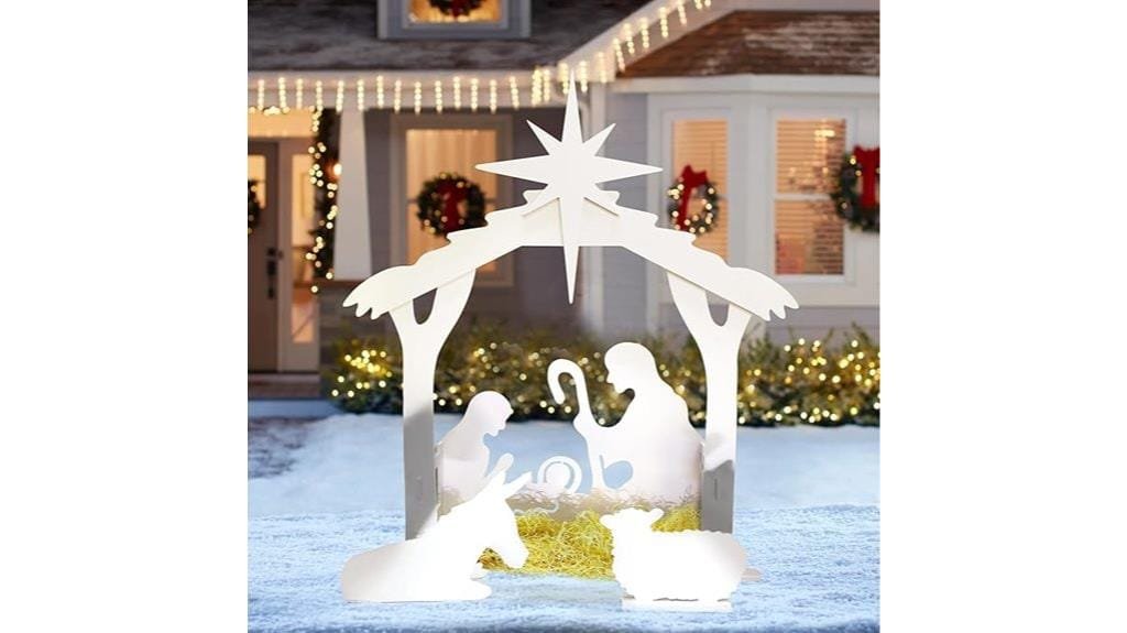 outdoor christmas nativity display