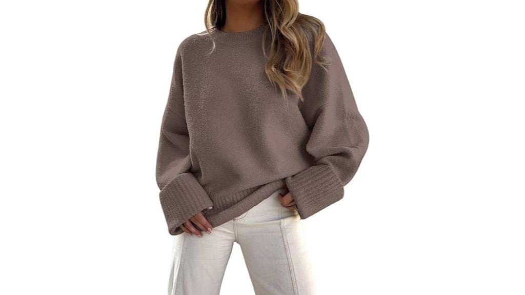 oversized fuzzy warm sweater