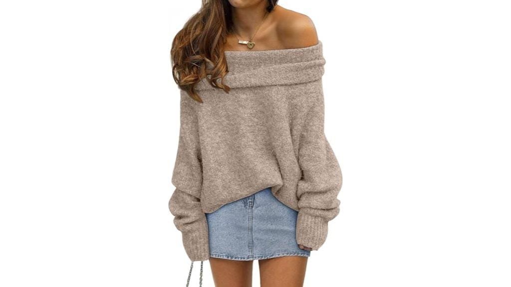 oversized off shoulder sweater
