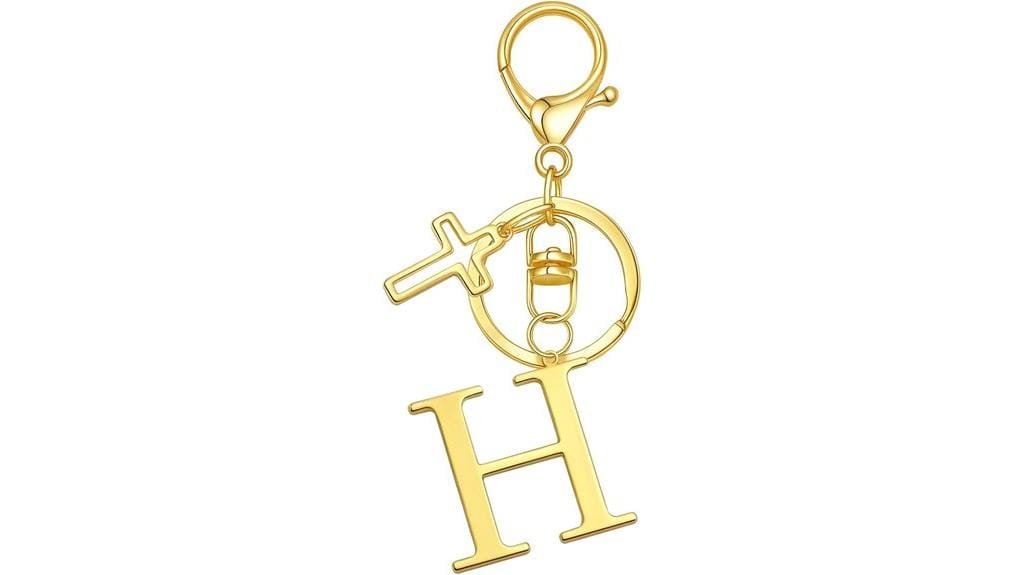 personalized initial bag charm