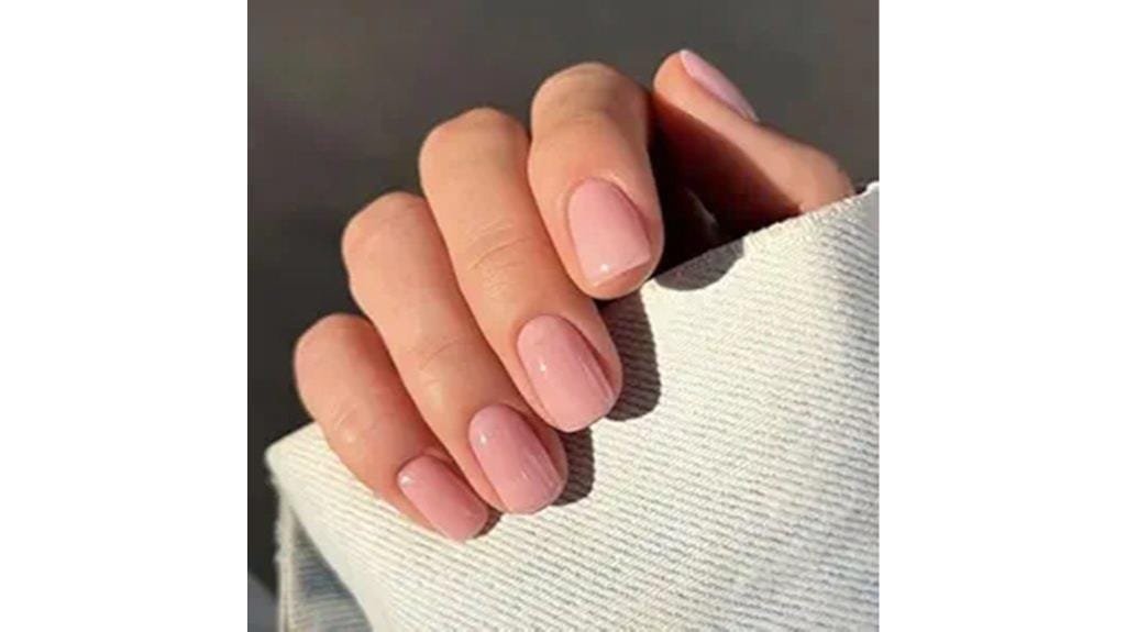 pink square press on nails