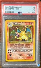 Pokemon Charizard Holo Rare Base Set #4 PSA 5