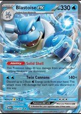 Pokémon TCG Blastoise EX Scarlet & Violet 151 Card PSA 8.
