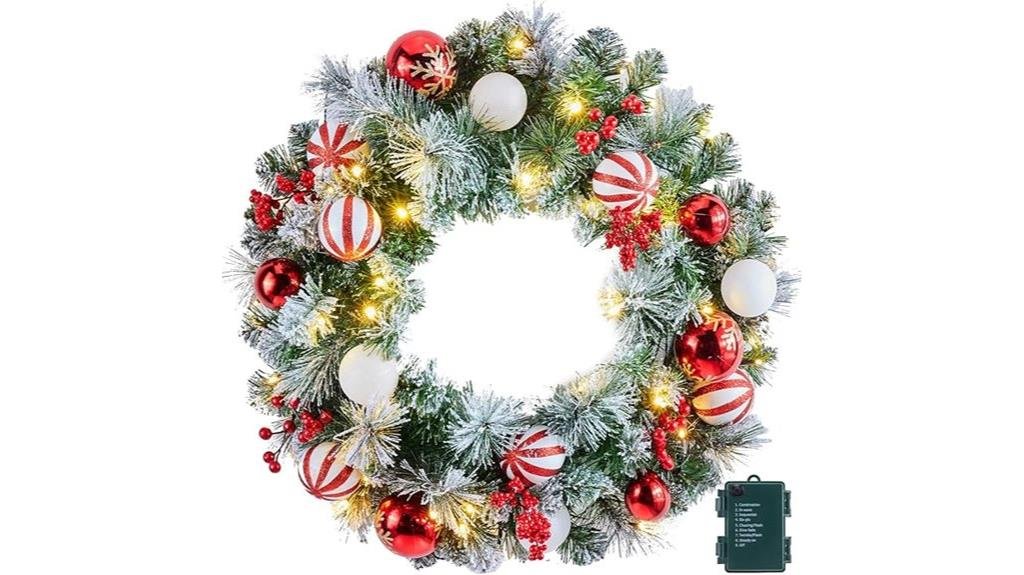 pre lit led christmas wreath