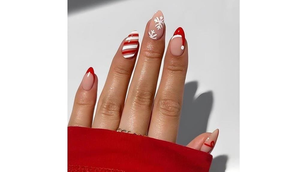 red french tip nails