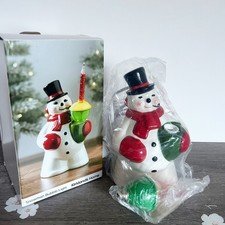 Retro VNTG Style Frosty the Snowman Ceramic Bubble Bulb Christmas Holiday Lamp