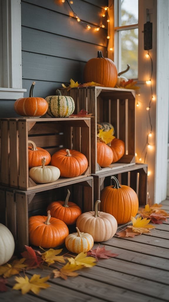 rustic autumn porch decor