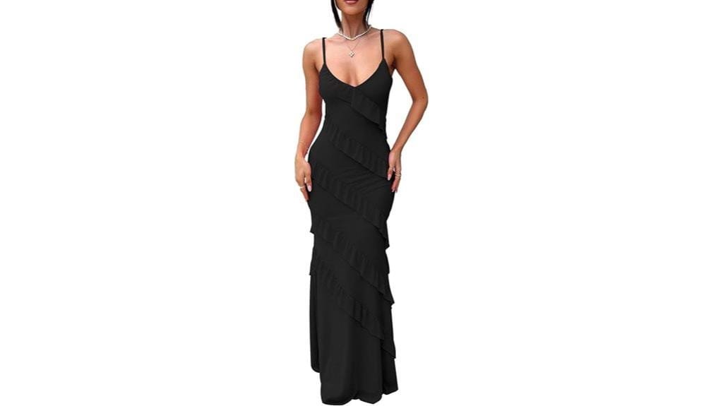 sexy backless maxi dress