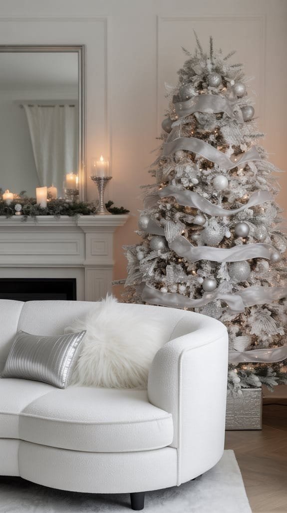 silver accents enhance elegance