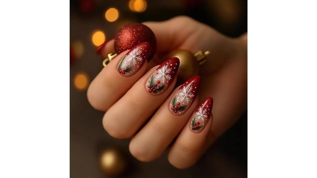 snowflake christmas nail set