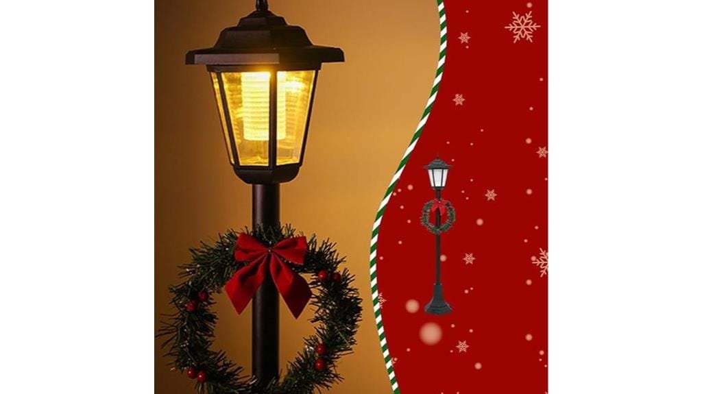 solar christmas wreath lamp
