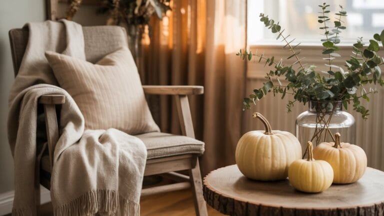 stylish neutral fall decor