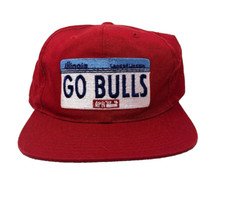 Super Rare Vintage Chicago Bulls License Plate Snapback Hat Annco Pro Model NWOT