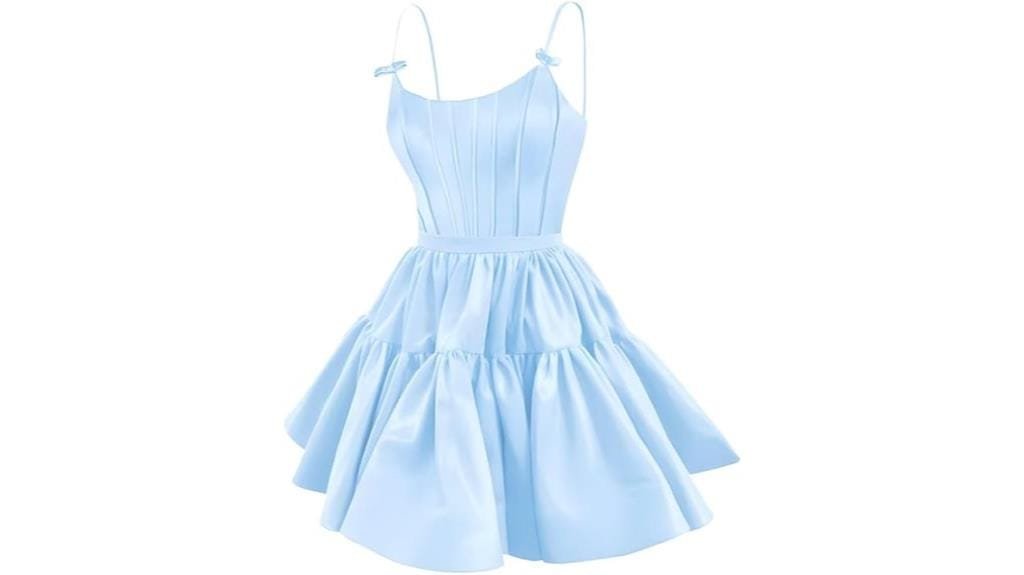 teen satin homecoming dress
