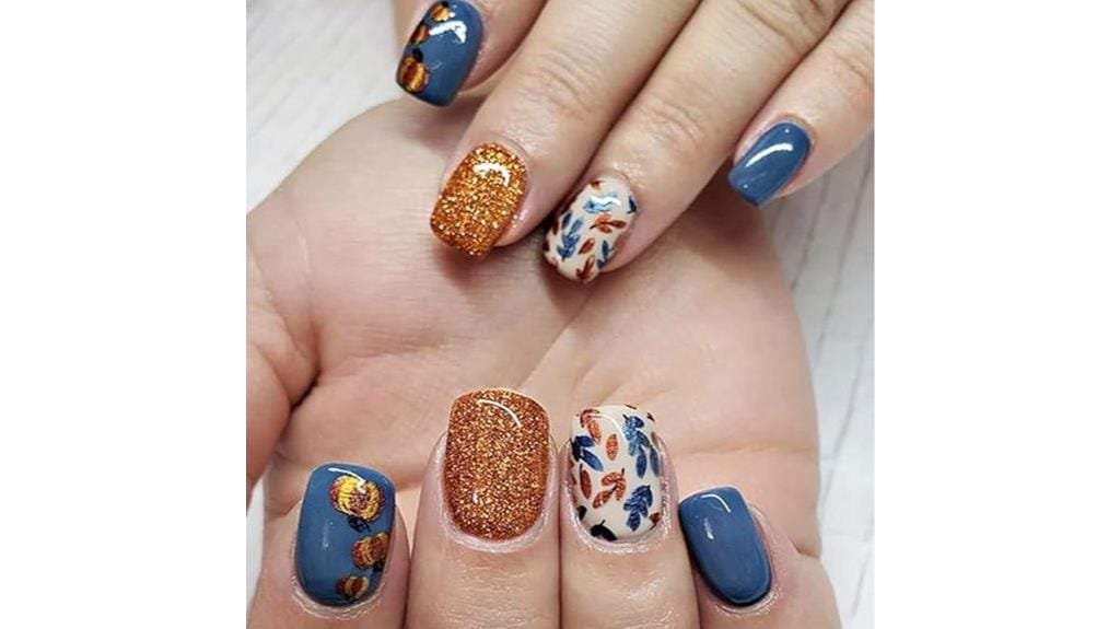 thanksgiving themed press on nails