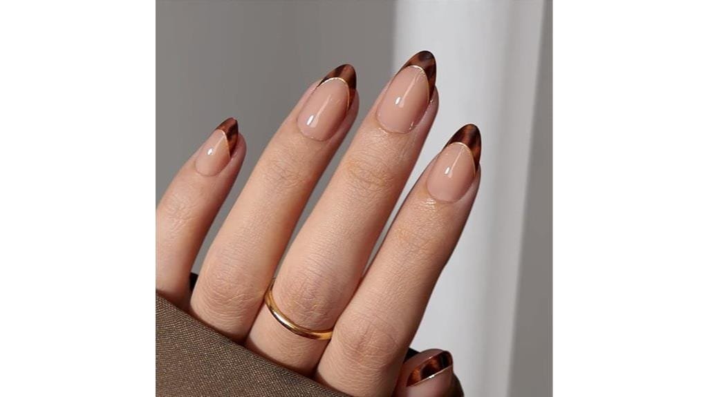 tortoise shell press on nails