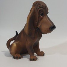 Vintage 60s BREYER Bloodhound Dog Figurine 7" Tall Brown Plastic Collectible