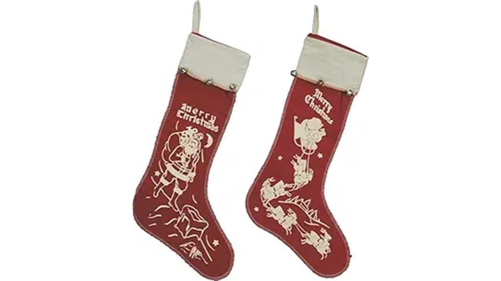 vintage large felt stockings