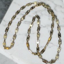 Vintage Designer Gold GG Chain Necklace