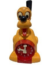 Vintage Disney Pluto Electric Clock With Collar Read