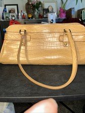 Vintage Prada Milano Dal 1913 Handbag Tan Crocodile Skin