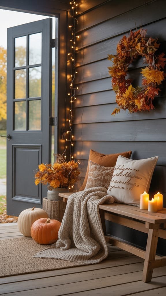 warm inviting lighting elements