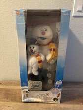White Gemmy Frosty The Snowman Christmas Animated Dancing READ DESCRIPTION
