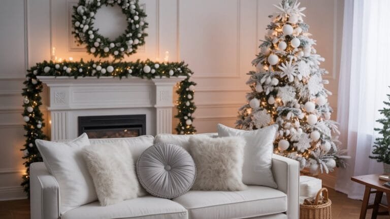 winter themed living room decor