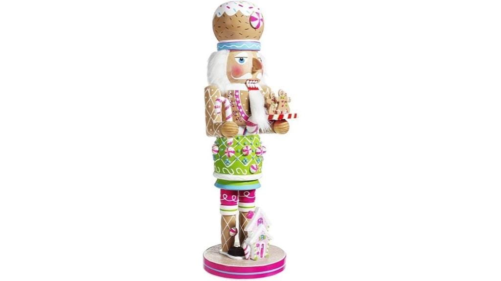 wooden gingerbread nutcracker decoration