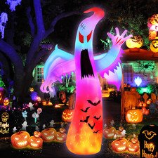 12FT Giant Inflatable Halloween Ghost with Wings for Outdoor Decoration