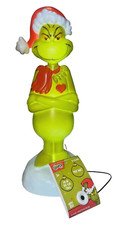 14" Dr. Seuss The Grinch w/ Scarf Tabletop Blow Mold Light-Up Xmas Decor NEW