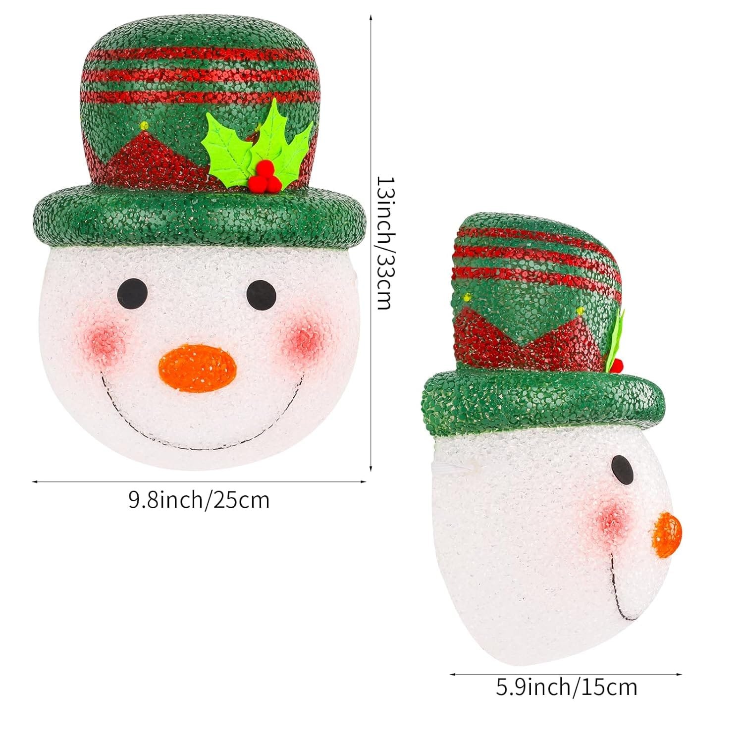 2 Pack Christmas Snowman Porch Light Covers