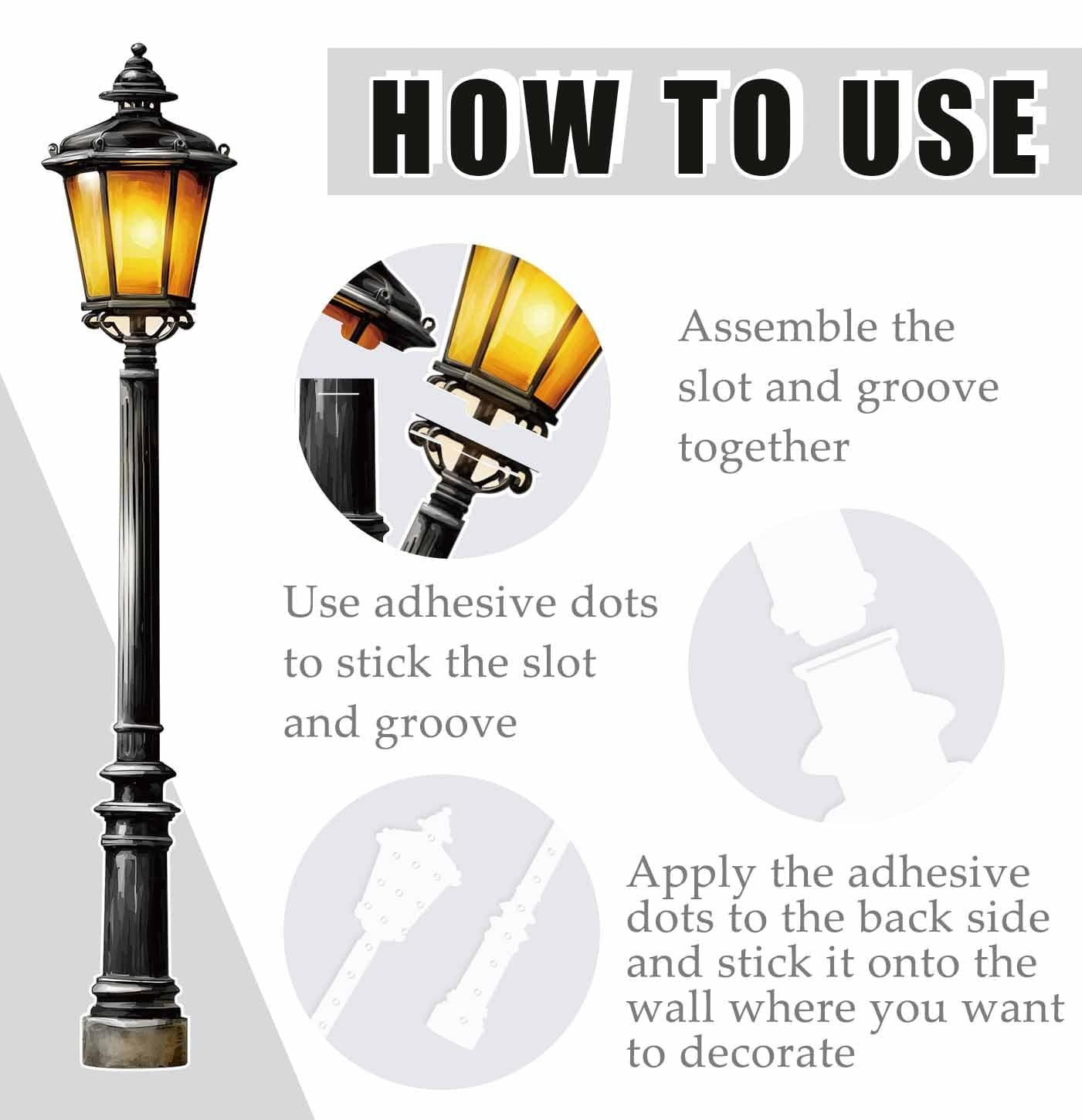 2 Pcs 6 Ft Christmas Lamp Post Cutouts