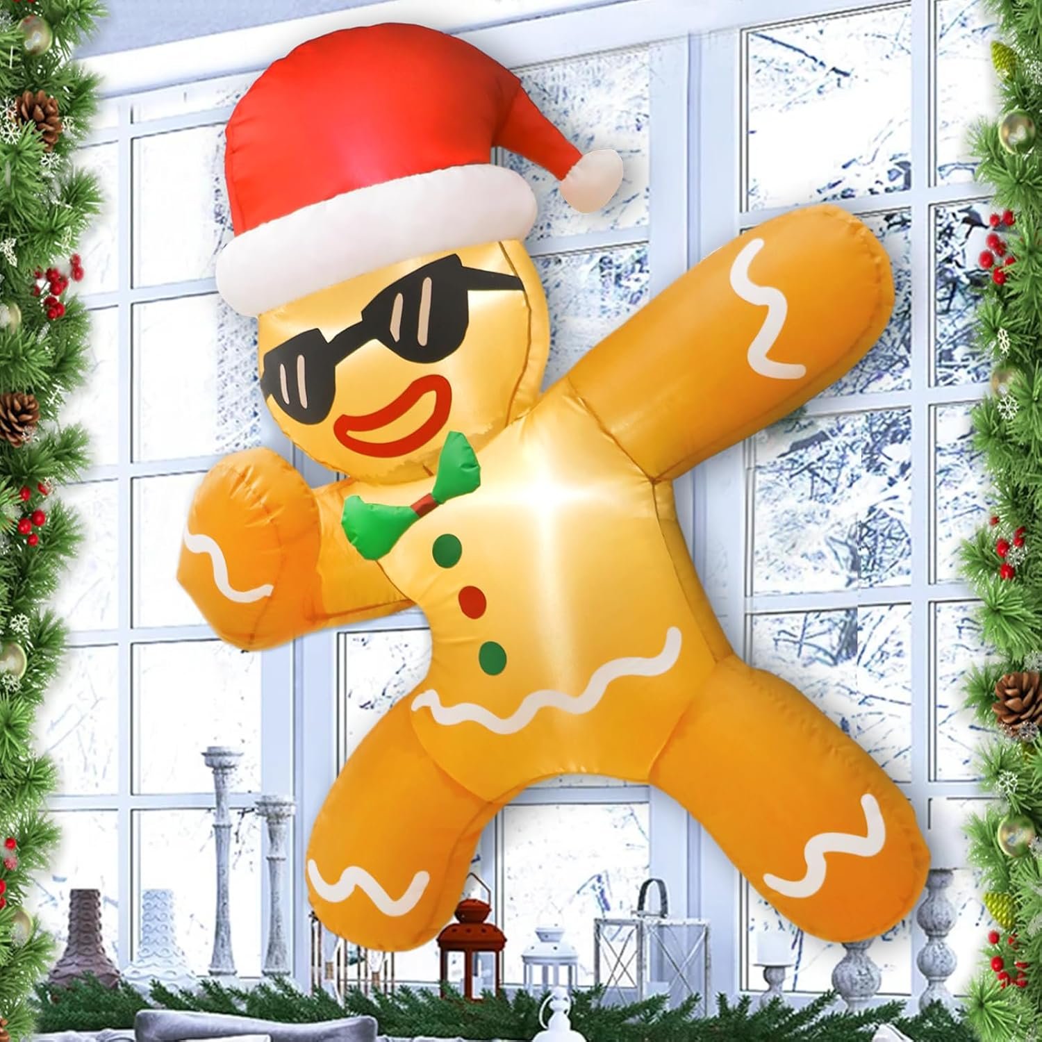 3.5 FT Gingerbread Man Inflatable Christmas Decoration