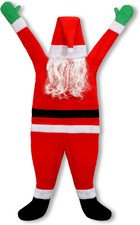 4.92FT Hanging Santa Claus Christmas Outdoor Decoration for Roof or Gutter