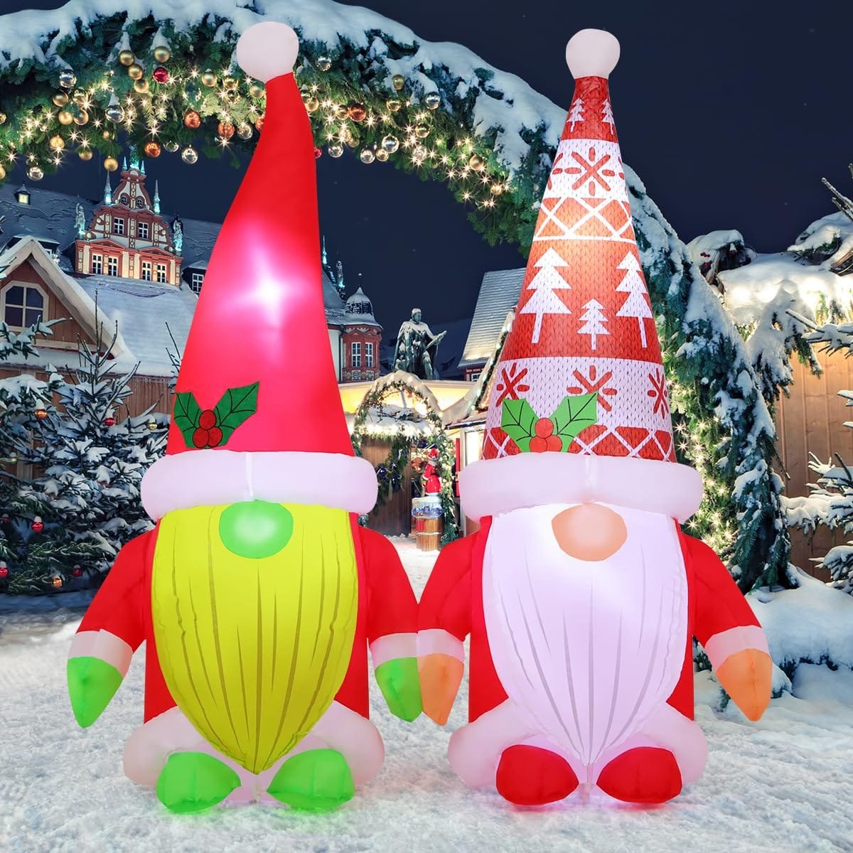 5.2 FT LED Christmas Gnome Inflatable Decoration