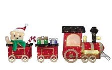 5.5 FT LED CHRISTMAS TRAIN SET Tinsel Lighted Yard Decoration