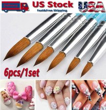 6pcs Kolinsky Sable Acrylic Nail Brushes