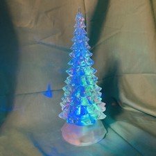 Acrylic Color Changing Christmas Tree, 10" x 4", Battery-powered